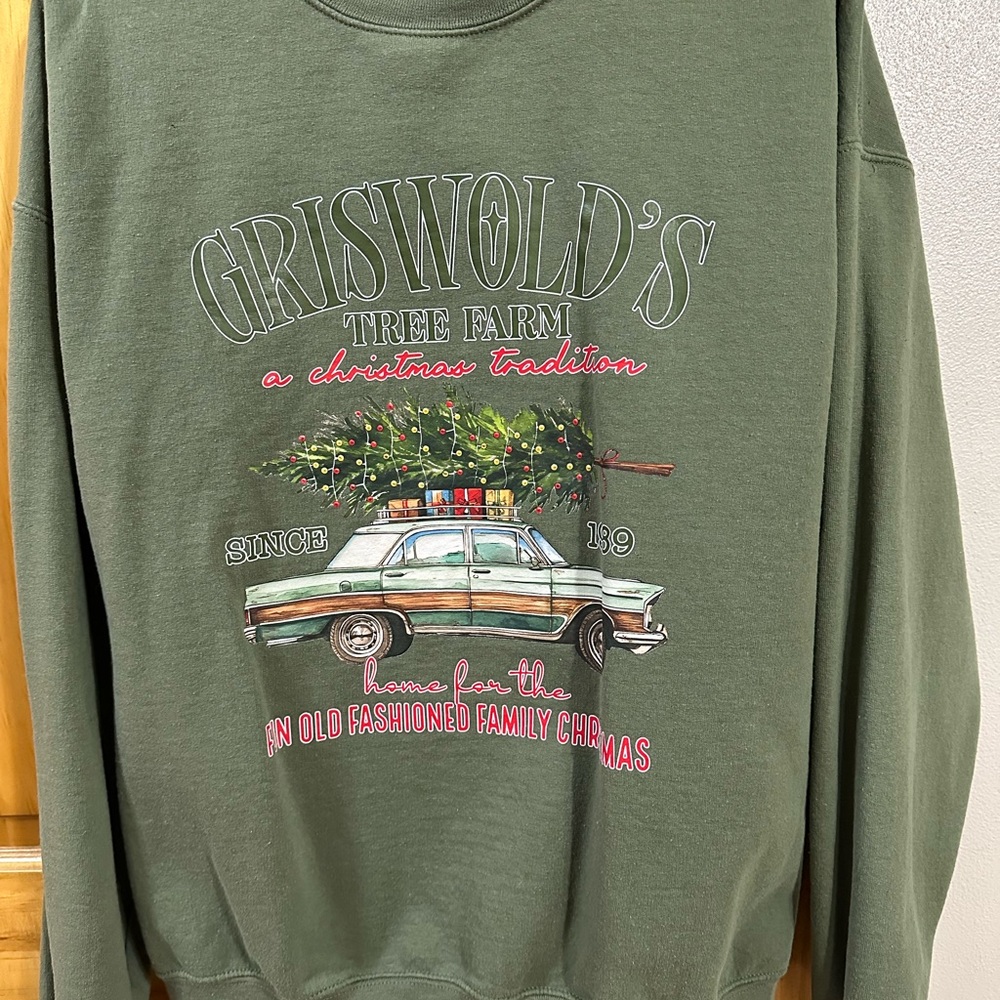 Gildan Green Crewneck Sweater with Ghostbusters Design